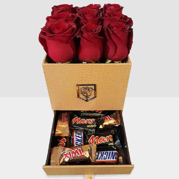 Chocolate & Flower Box Model Rose