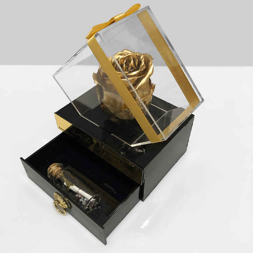 Golden Eternal Rose Box Model Tala