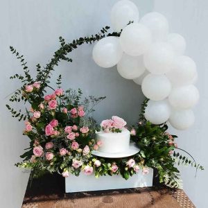 Miniature Rose Cake and Flower Box Package