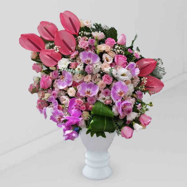 Pink Flower Vase Model Heaven