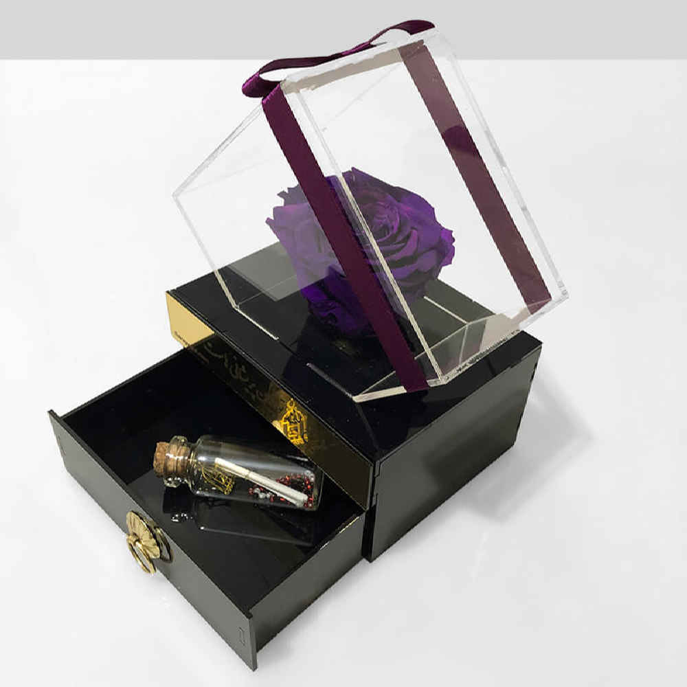 Purple Eternal Rose Box Model Dorsa