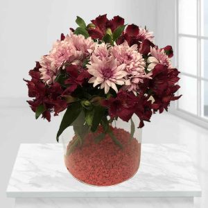 Red Flower Vase Model Shadmaneh