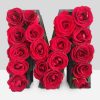 Red Rose Flower Box Model Letters