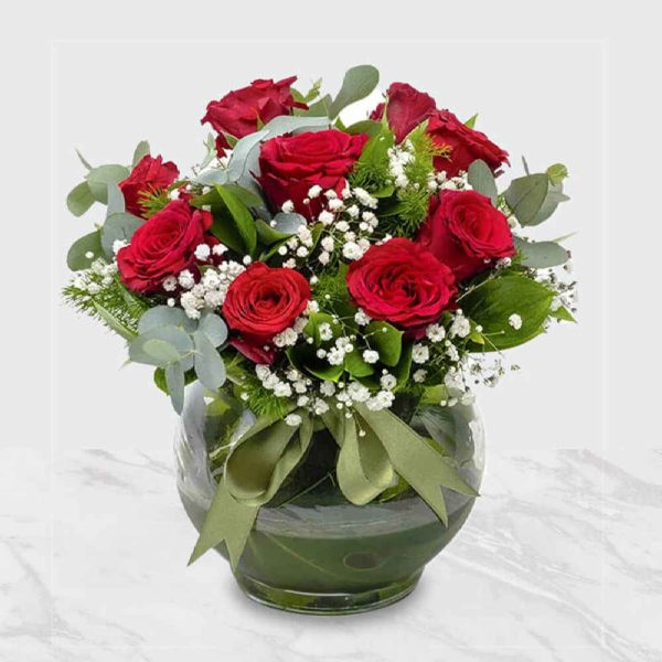 Red Rose Flower Vase Model Sepand