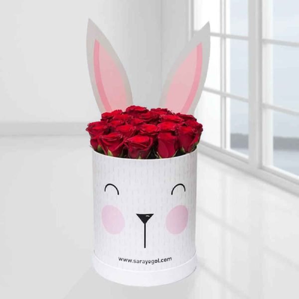 Rose Flower Box Model Rabbit