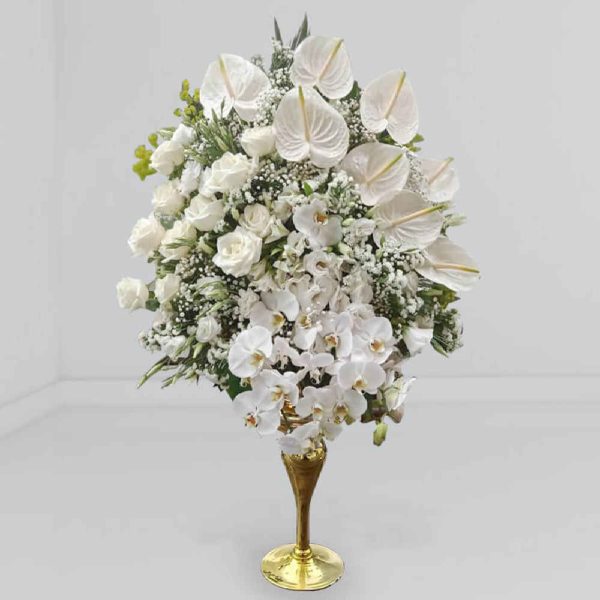 White Flower Vase Model Sepid
