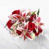 Rose & Lily Flower Bouquet – Elegant Arrangement for Anniversaries