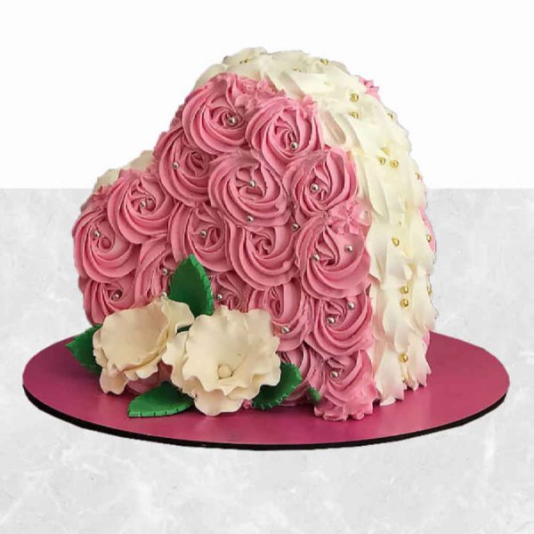 Pink Cake Model Heart
