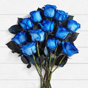 Blue Rose Flower Bouquet Model Ocean