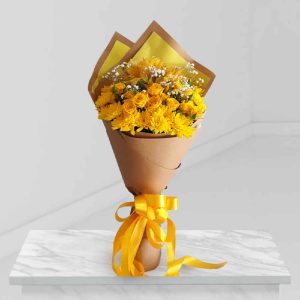 Yellow Flower Bouquet Model Sadra