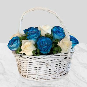 Flower Basket Model Blue Rose