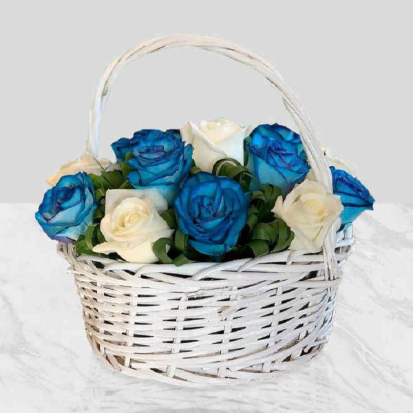 Flower Basket Model Blue Rose