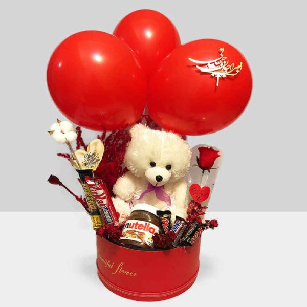 Teddy Bear, Balloon Gift Set Box Model Melody