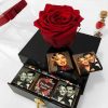 Eternal Rose & Personalised Chocolate Gift Set
