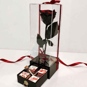 Beauty and Beast Eternal Rose & Personalized Chocolate