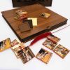 Personalised Chocolate with Carved Wooden Box
