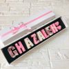 Customized Name Chocolate Box Pink & White