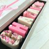 Pink & White Customized Name Chocolate Letter Box