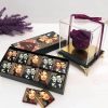 Purple Eternal Rose & Personalized Chocolate Box