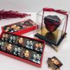 Red & Black Eternal Rose & Personalized Chocolate Box