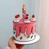 Round 2D Design Cake – Any Occasion Celebration