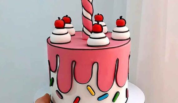 2D Design Cake Model Round