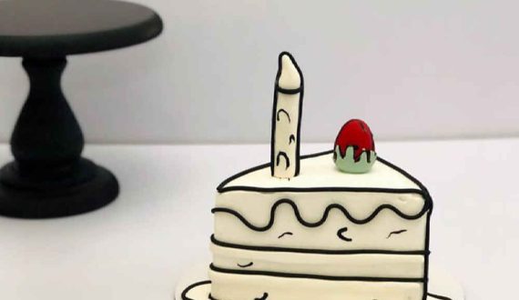 2D Design Slice Cake Model Cartooni