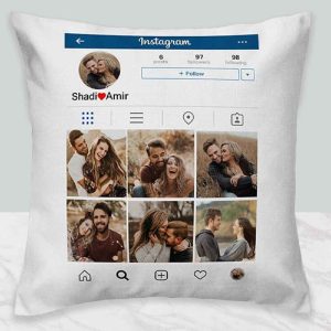 Custom Velvet Instagram Cushion