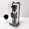 Black Eternal Rose Box with Black Base