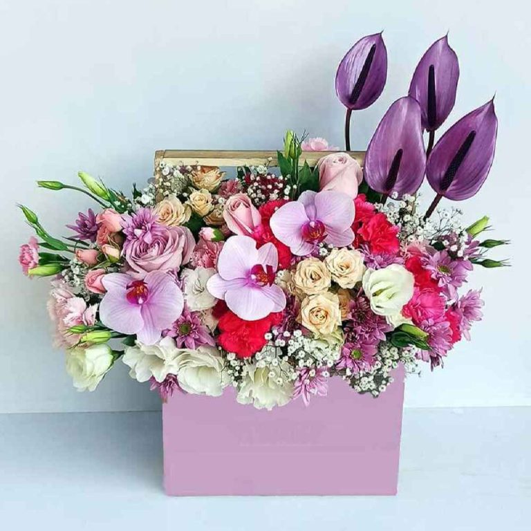 Pink Flower Box – Maya Birthday Surprise | PersianKado