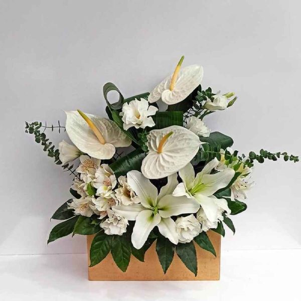 White Flower Box Model Taravat