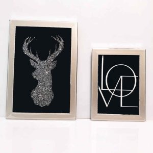 Decorative Wall Art Set Model Deer & Love