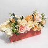 Romantic Artificial Flower Arrangement with Wooden Box – Valentine’s Day