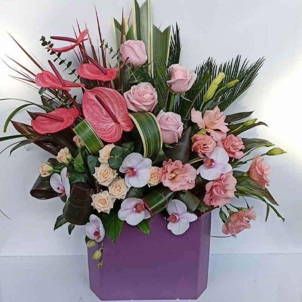 Rose & Orchid Flower Box Model Milano