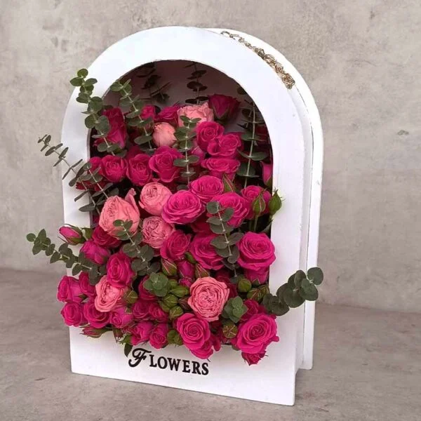 Main image of Miniature Rose Flower Box – Elegant & Special Hardbox, Perfect Birthday Gift for Girls