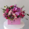 Orchid & Miniature Rose Flower Bag – Pink Box, Perfect Gift for Girls’ Day