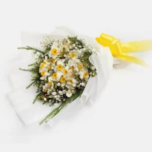 Fragrant Narcissus with White Gypsophila Bouquet
