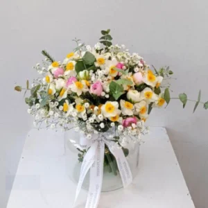 Luxury Anemone and Narcissus Vase | Fresh & Fragrant Floral Design