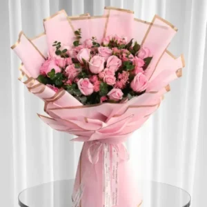 Pink Rose Bouquet – Blush Love